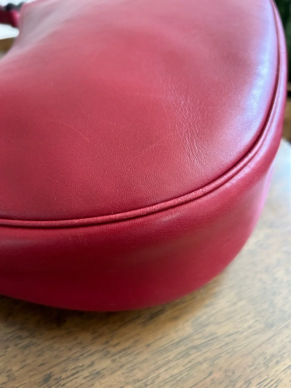 COACH Glove-tanned Leather Mae Nomad Crossbody/Hobo
'Cherry' Red - Picture 11 of 17